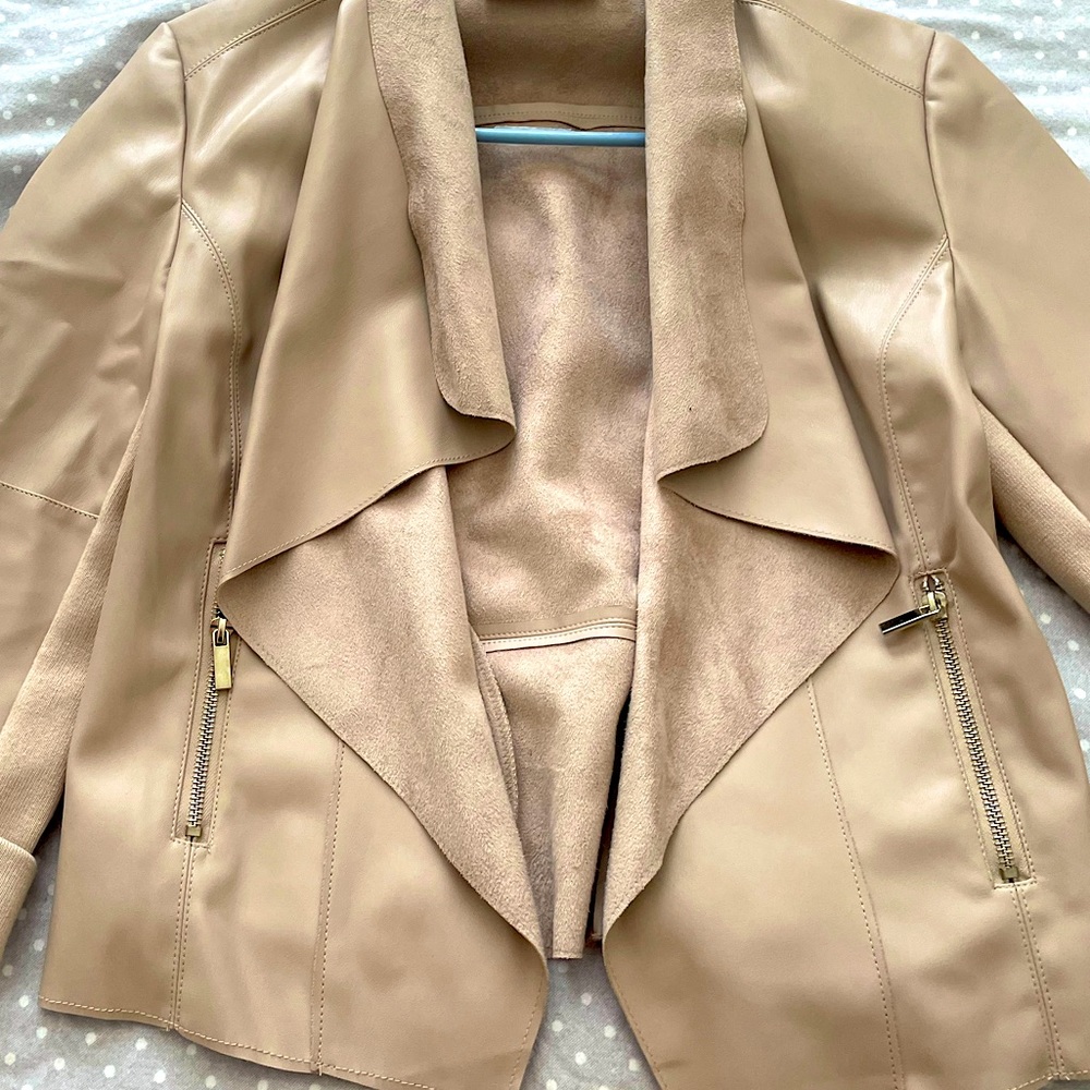 Faux leather-suede jacket
